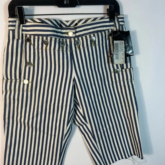 Dolce & Gabbana Navy and White Striped Shorts